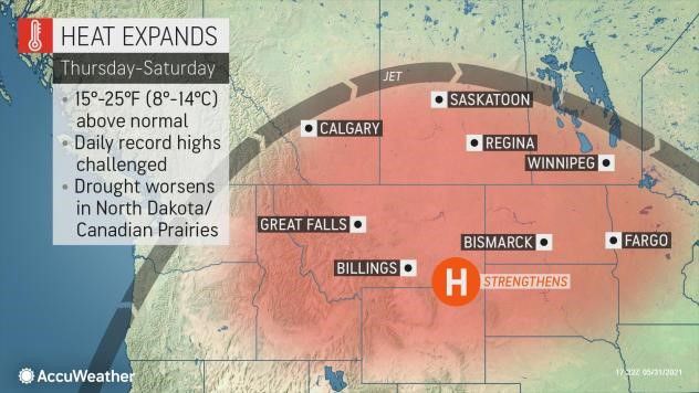 Northern Plains heat by AccuWeather